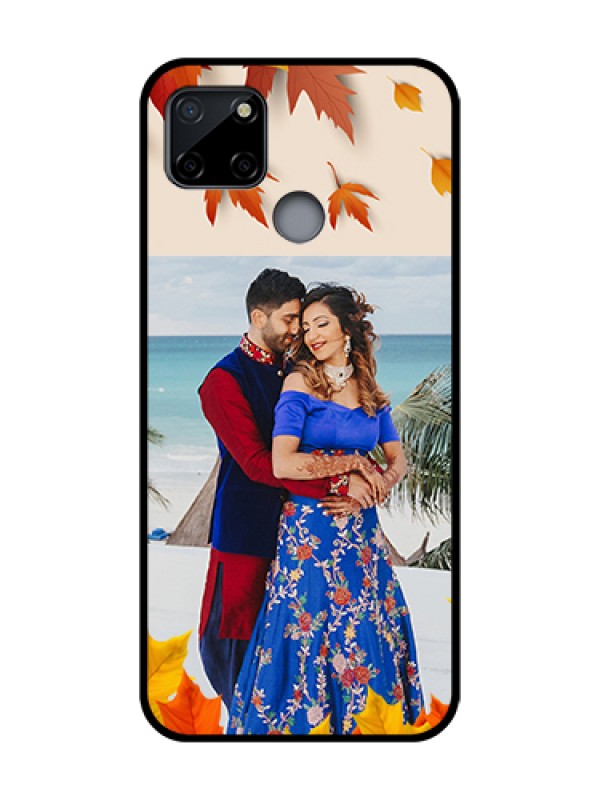 Custom Realme C12 Custom Metal Phone Case - Autumn Maple Leaves Design