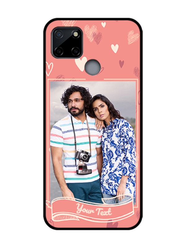 Custom Realme C12 Custom Metal Phone Case - Love Doodle Art Design