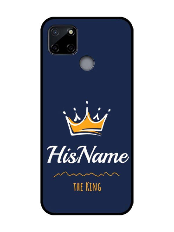 Custom Realme C12 Custom Metal Phone Case - King With Name Design