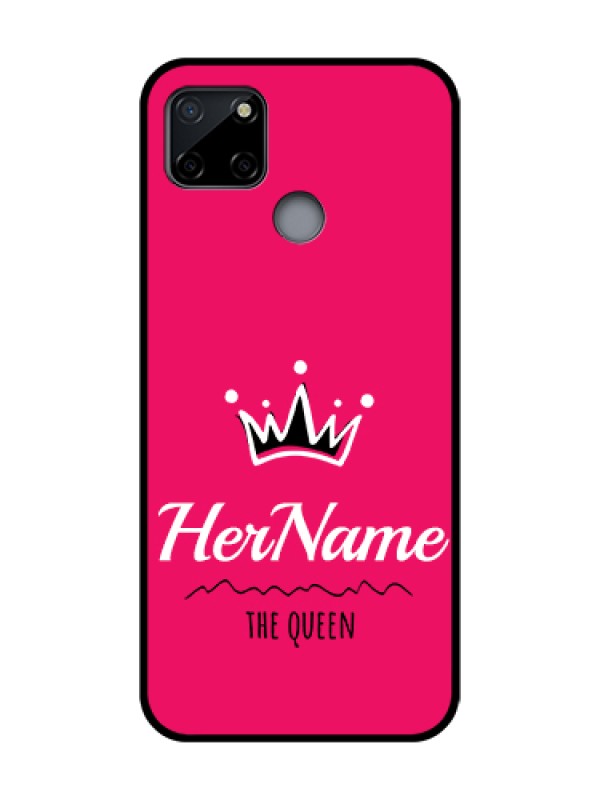 Custom Realme C12 Custom Metal Phone Case - Queen With Name Design