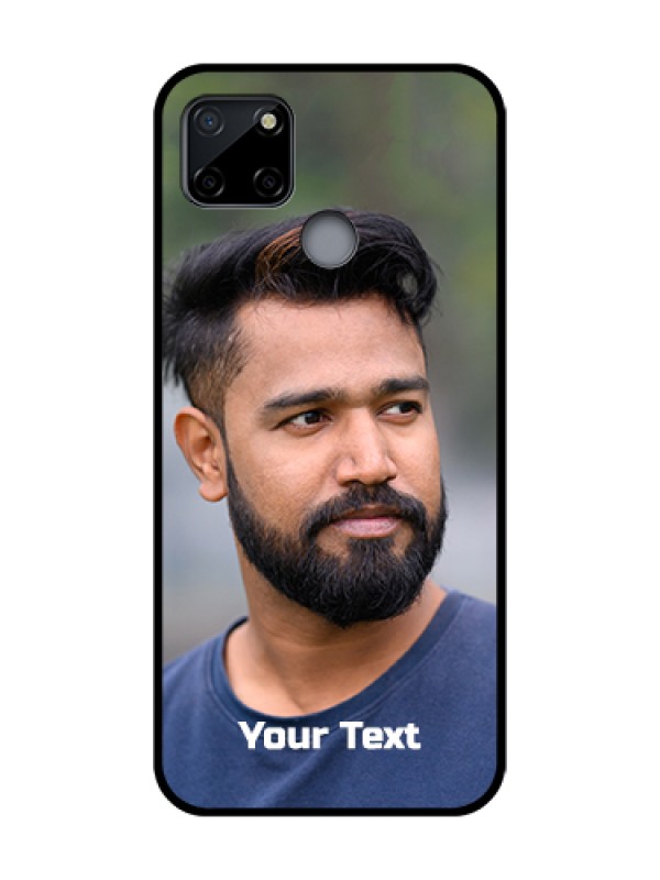 Custom Realme C12 Custom Metal Phone Case - Photo With Text Design