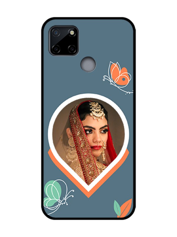 Custom Realme C12 Custom Metal Phone Case - Droplet Butterflies Design