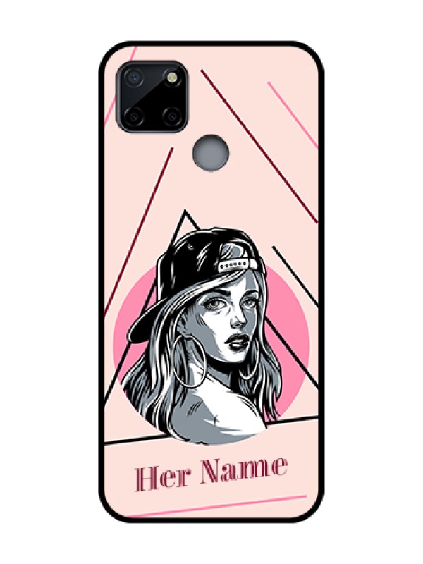 Custom Realme C12 Custom Metal Phone Case - Rockstar Girl Design