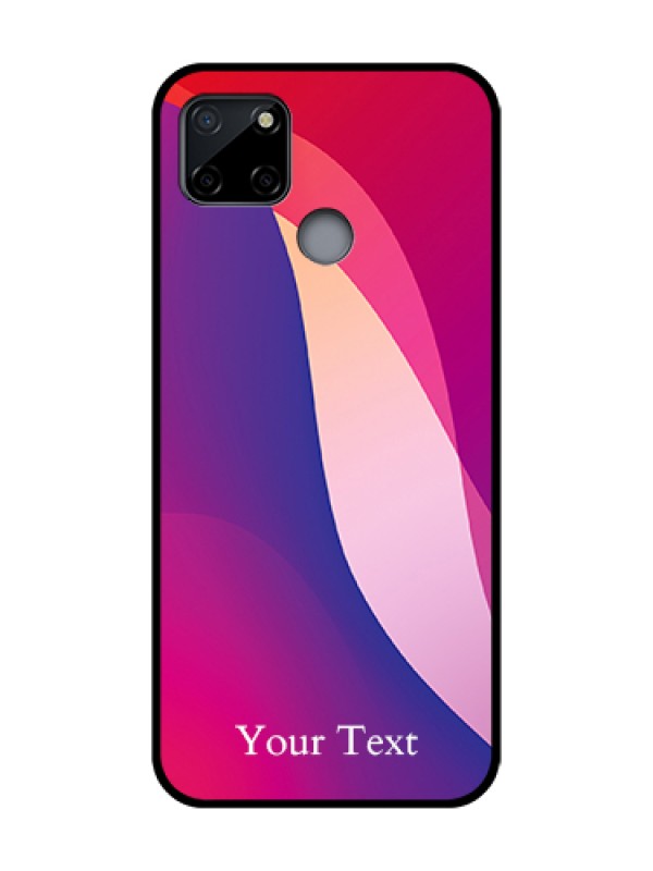 Custom Realme C12 Custom Metal Phone Case - Digital Abstract Overlap Design