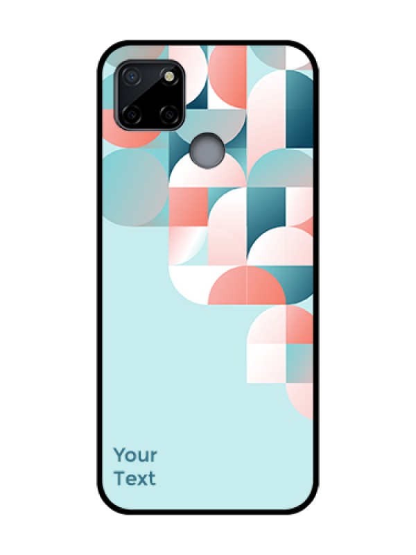 Custom Realme C12 Custom Metal Phone Case - Stylish Semi - Circle Pattern Design