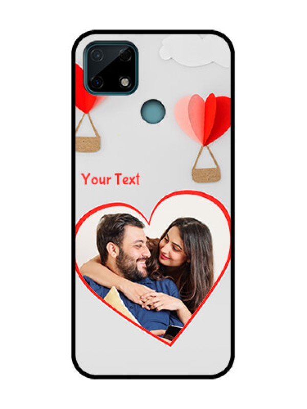 Custom Realme C25 Custom Metal Phone Case - Parachute Love Design