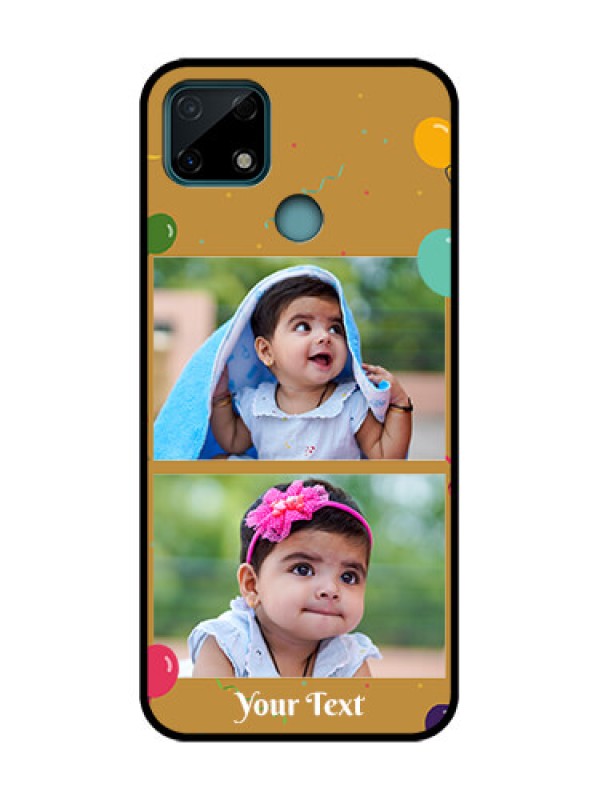 Custom Realme C25 Custom Metal Phone Case - Image Holder With Birthday Celebrations Design