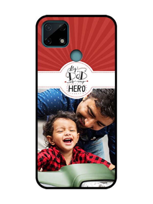 Custom Realme C25 Custom Metal Phone Case - My Dad Hero Design