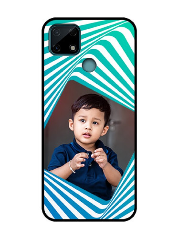 Custom Realme C25 Custom Metal Phone Case - Abstract Spiral Design