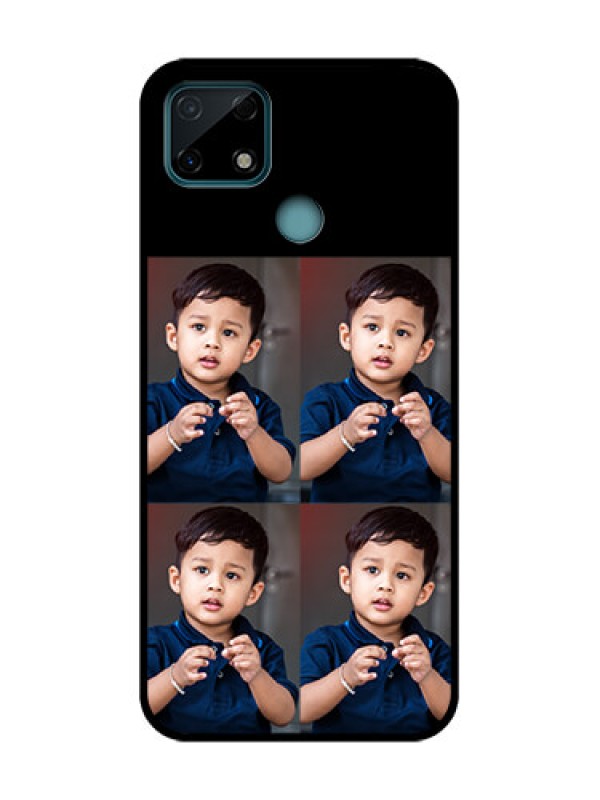 Custom Realme C25 Custom Metal Phone Case - 4 Image Holder Design