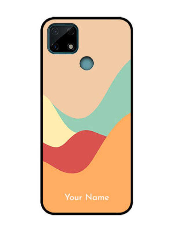 Custom Realme C25 Custom Metal Phone Case - Ocean Waves Multi - Colour Design