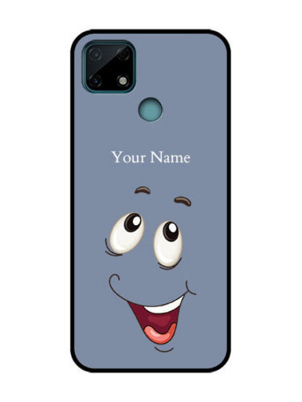 Custom Realme C25 Custom Metal Phone Case - Laughing Cartoon Face Design