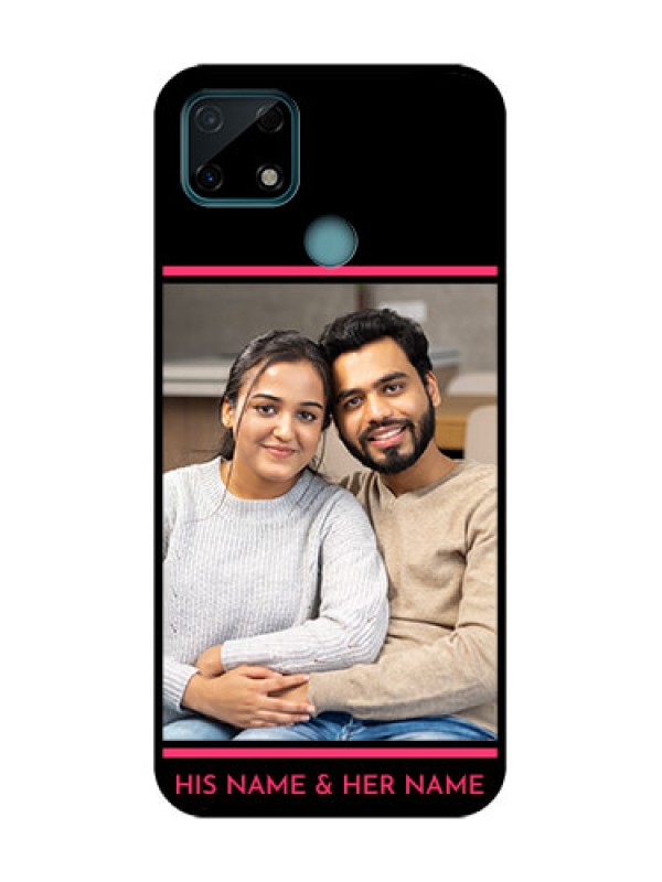 Custom Realme C25s Custom Metal Phone Case - With Add Text Design