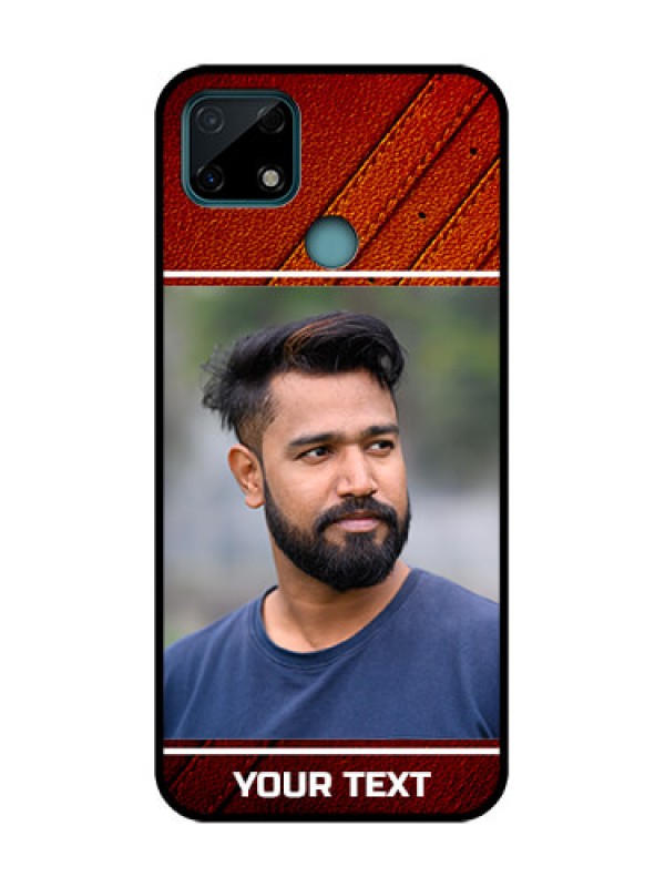 Custom Realme C25s Custom Metal Phone Case - Leather Phone Case Design