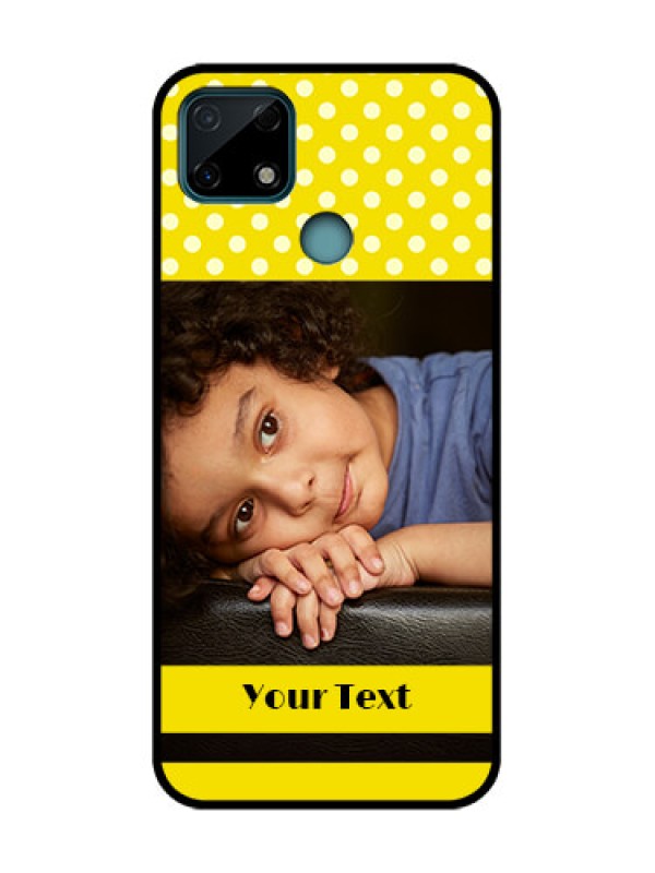 Custom Realme C25s Custom Metal Phone Case - Bright Yellow Case Design