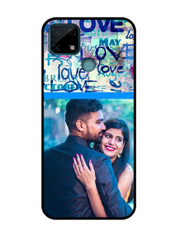 Custom Realme C25s Custom Metal Phone Case - Colorful Love Design