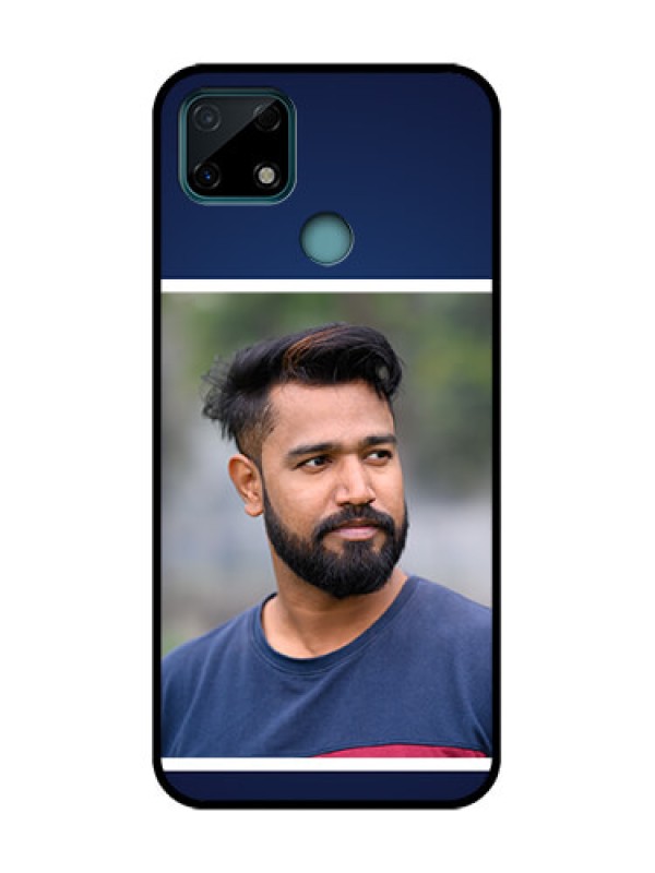 Custom Realme C25s Custom Metal Phone Case - Simple Royal Blue Design