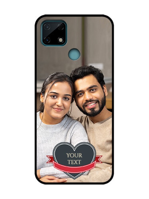 Custom Realme C25s Custom Metal Phone Case - Just Married Couple Design