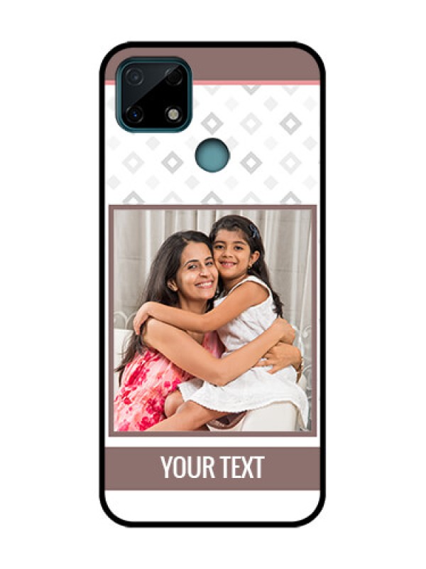 Custom Realme C25s Custom Metal Phone Case - Simple Diamond Design