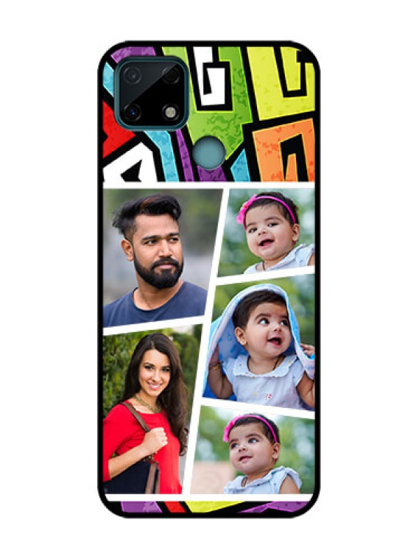 Custom Realme C25s Custom Metal Phone Case - Graffiti Pattern Design