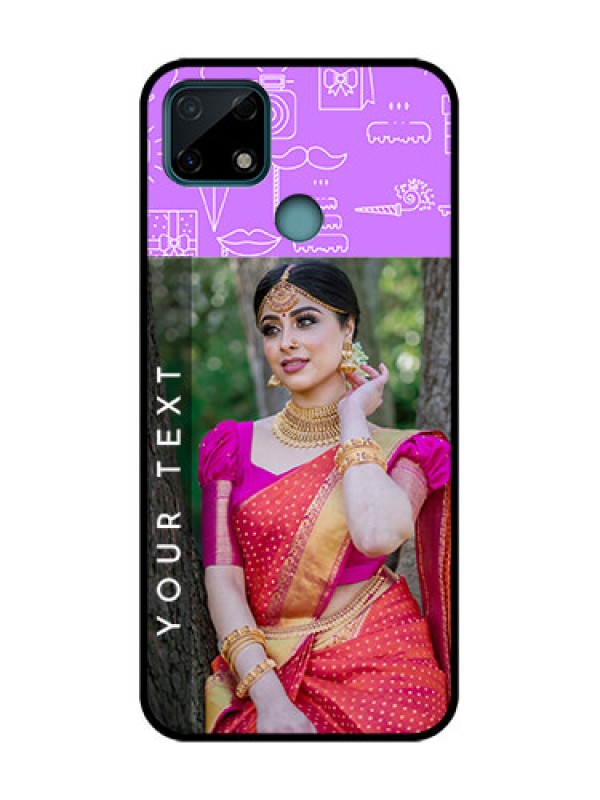 Custom Realme C25s Custom Metal Phone Case - Birthday Icons Design