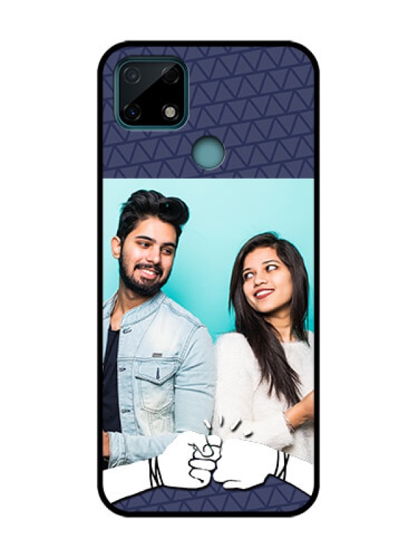 Custom Realme C25s Custom Metal Phone Case - With Best Friends Design