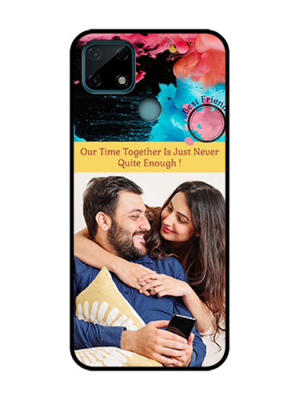 Custom Realme C25s Custom Metal Phone Case - Quote With Acrylic Painting Design