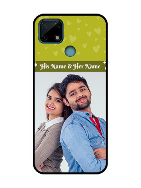 Custom Realme C25s Custom Metal Phone Case - You and Me Heart Design