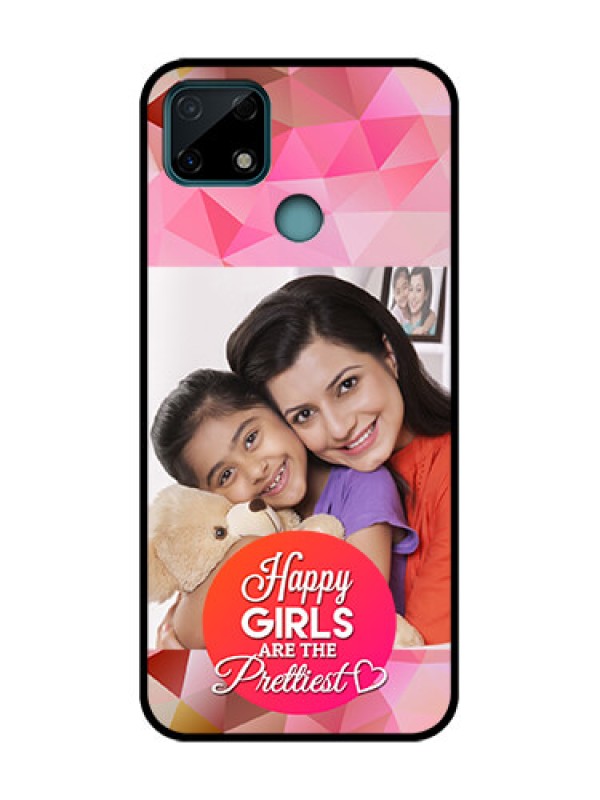 Custom Realme C25s Custom Metal Phone Case - Abstract Triangle Design