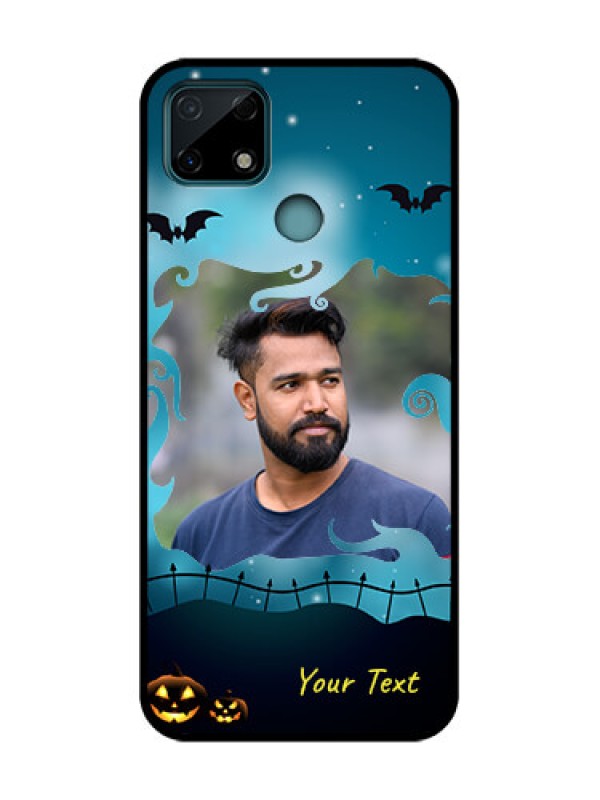 Custom Realme C25s Custom Metal Phone Case - Halloween Frame Design