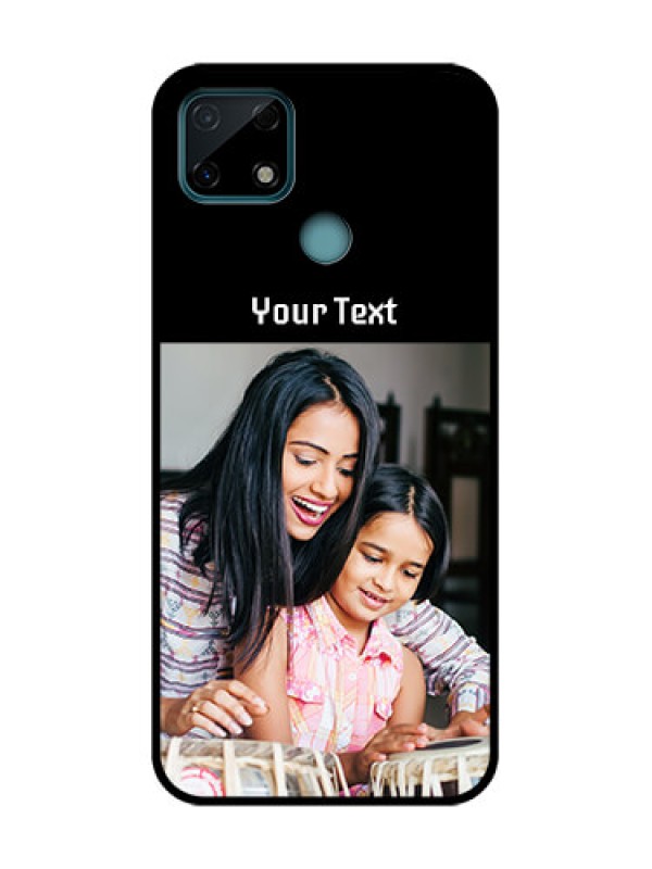 Custom Realme C25s Custom Metal Phone Case - Photo With Name Design
