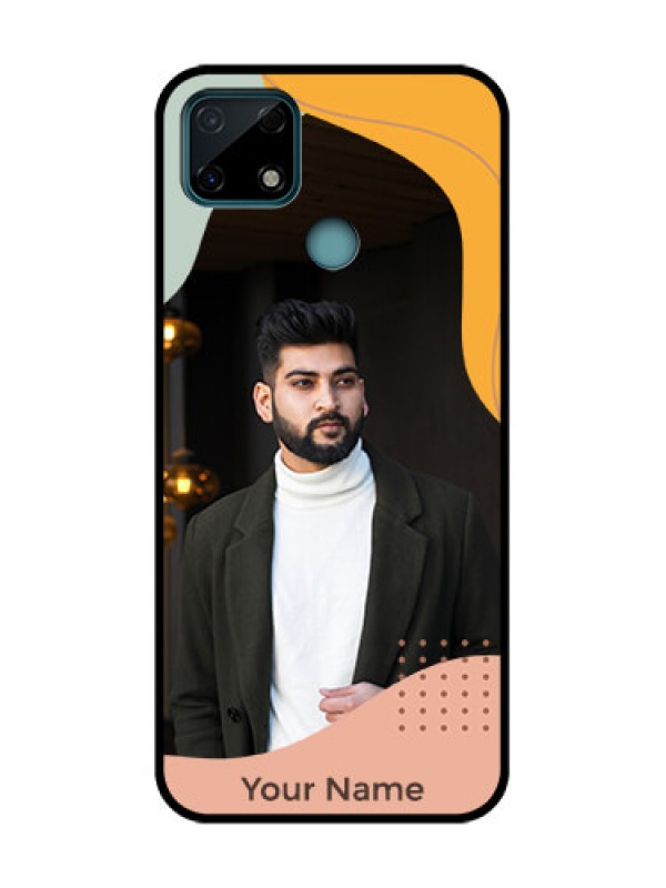 Custom Realme C25s Custom Metal Phone Case - Tri - Coloured Overlay Design