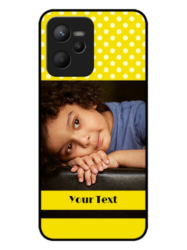 Custom Realme C35 Custom Metal Phone CaseBright Yellow Case Design