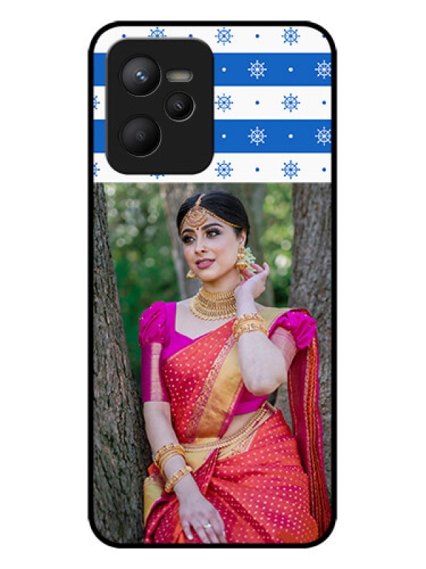 Custom Realme C35 Custom Metal Phone CaseSnow Pattern Design