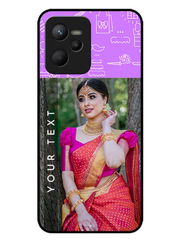 Custom Realme C35 Custom Metal Phone CaseBirthday Icons Design