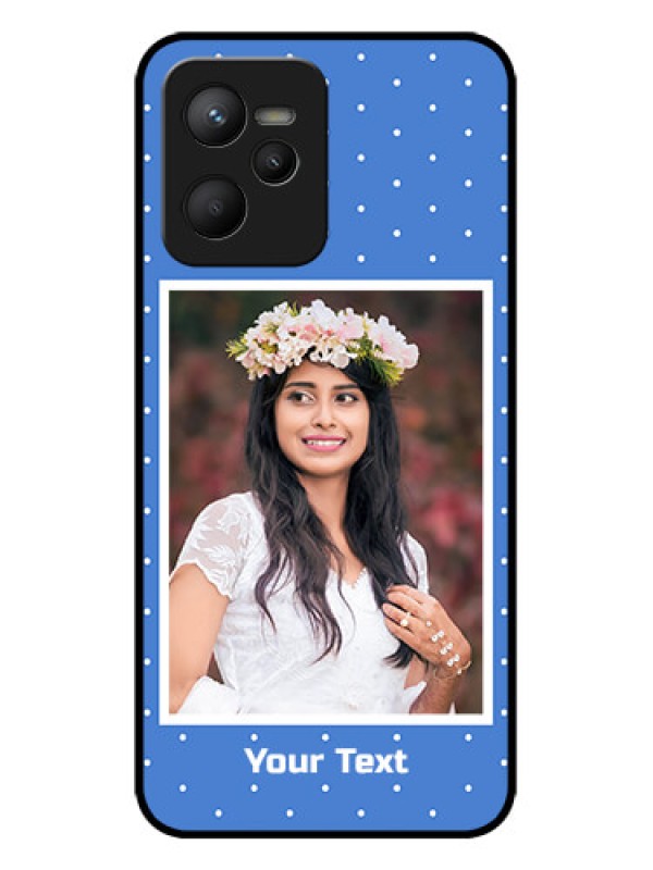 Custom Realme C35 Custom Metal Phone CasePolka Dots Design