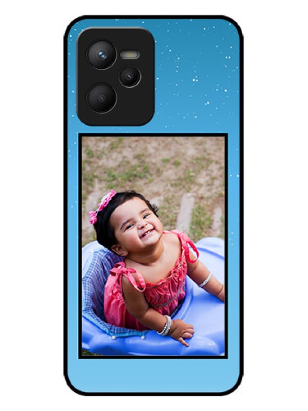 Custom Realme C35 Custom Metal Phone CaseWave Pattern Colorful Design