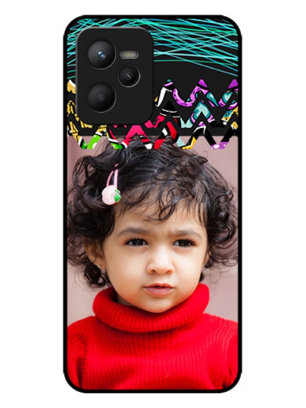 Custom Realme C35 Custom Metal Phone CaseNeon Abstract Design