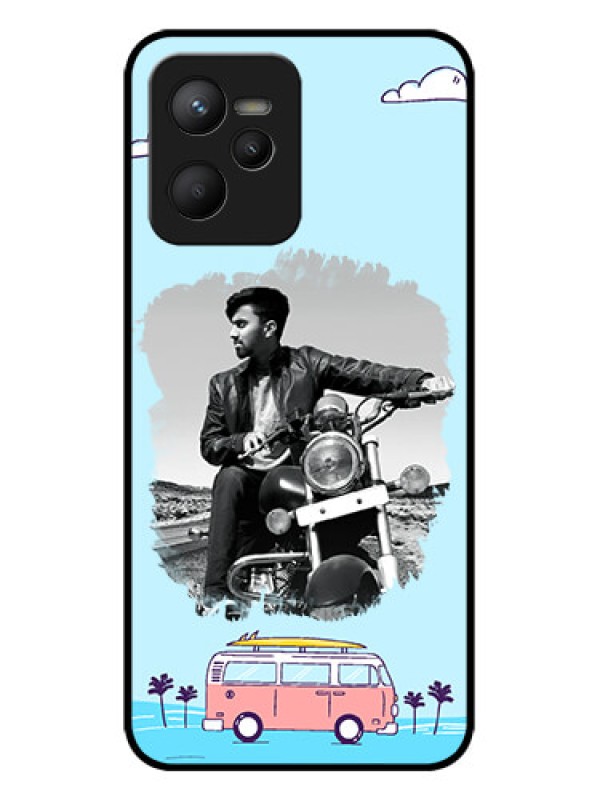 Custom Realme C35 Custom Metal Phone CaseTravel and Adventure Design