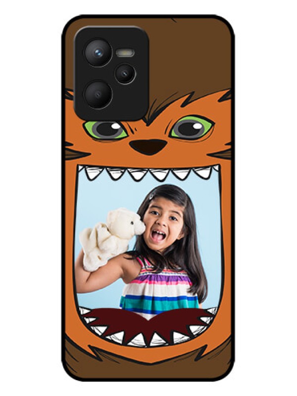 Custom Realme C35 Custom Metal Phone CaseOwl Monster Back Case Design