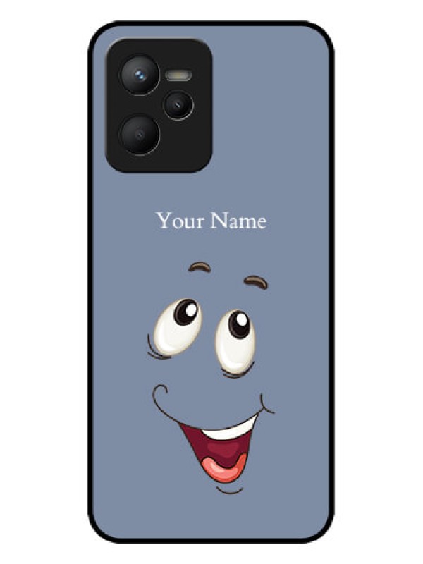 Custom Realme C35 Custom Metal Phone CaseLaughing Cartoon Face Design