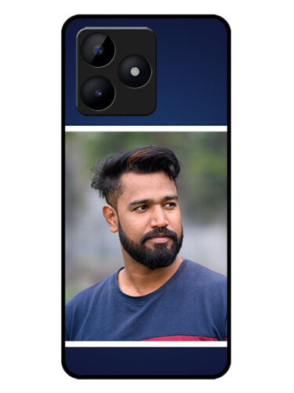 Custom Realme C51 Custom Metal Phone Case - Simple Royal Blue Design