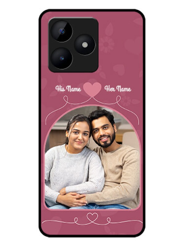 Custom Realme C51 Custom Metal Phone Case - Love Floral Design