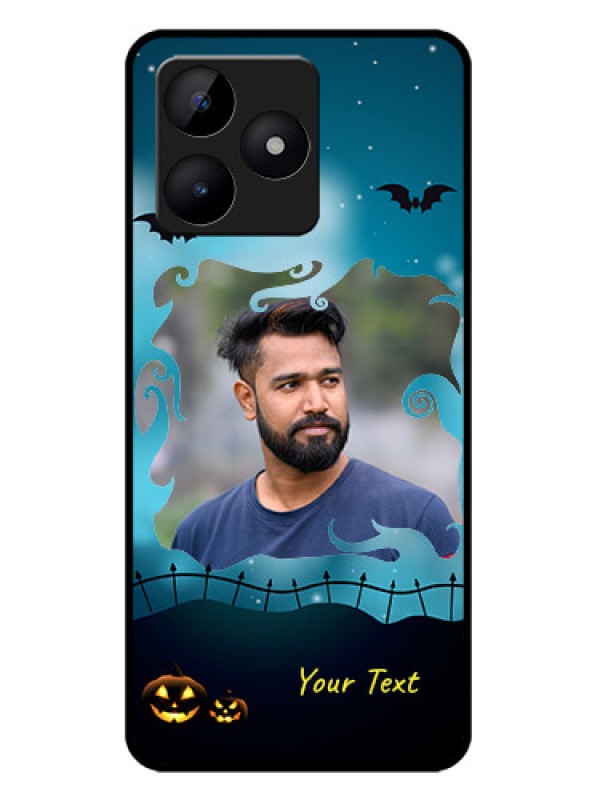 Custom Realme C51 Custom Metal Phone Case - Halloween Frame Design
