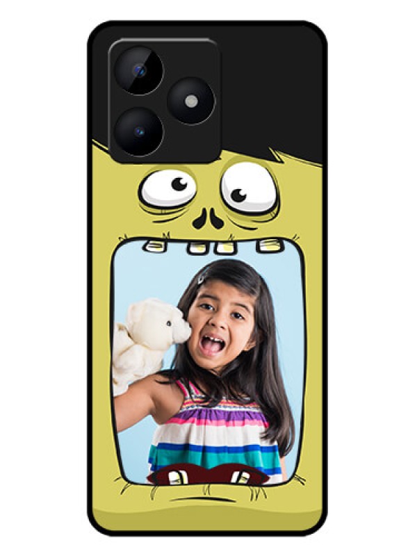Custom Realme C51 Custom Metal Phone Case - Cartoon Monster Back Case Design