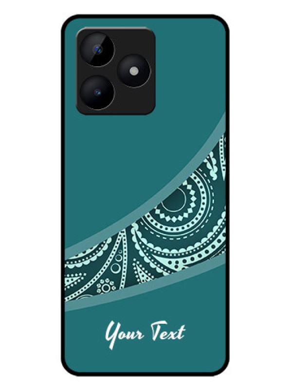 Custom Realme C51 Custom Metal Phone Case - Semi Visible Floral Design