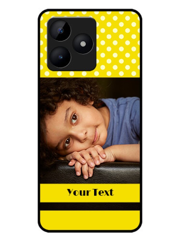 Custom Realme C53 Custom Metal Phone CaseBright Yellow Case Design