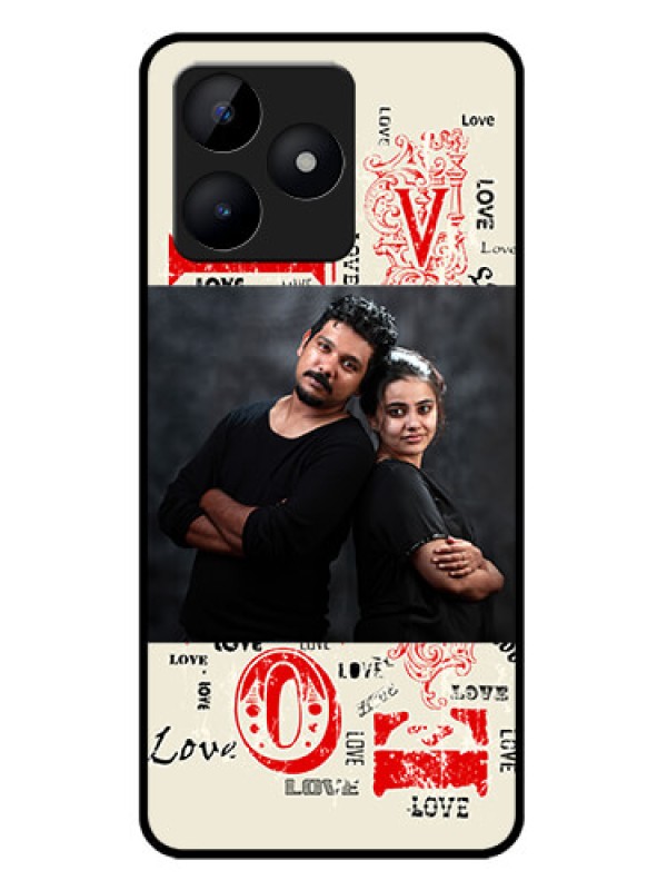 Custom Realme C53 Custom Metal Phone CaseTrendy Love Design Case