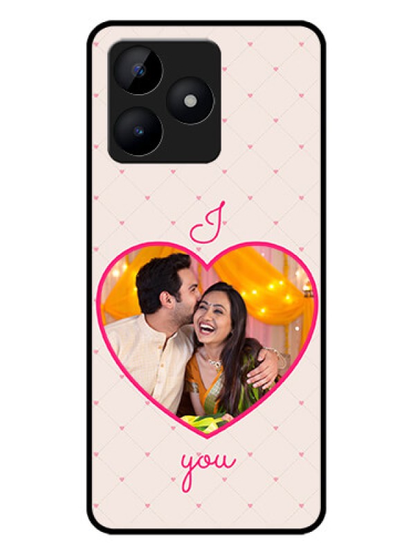 Custom Realme C53 Custom Metal Phone CaseHeart Shape Design