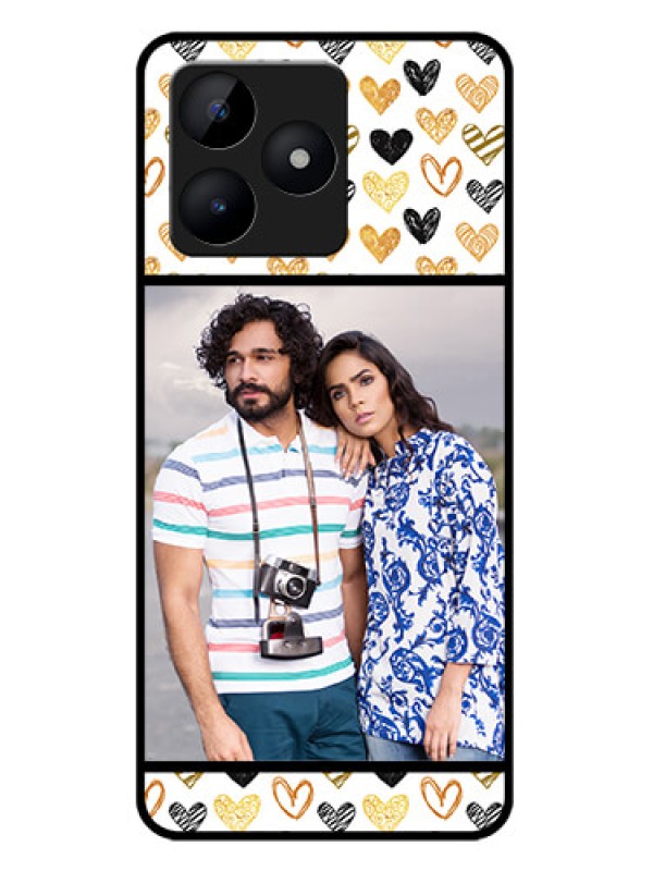 Custom Realme C53 Custom Metal Phone CaseLove Symbol Design